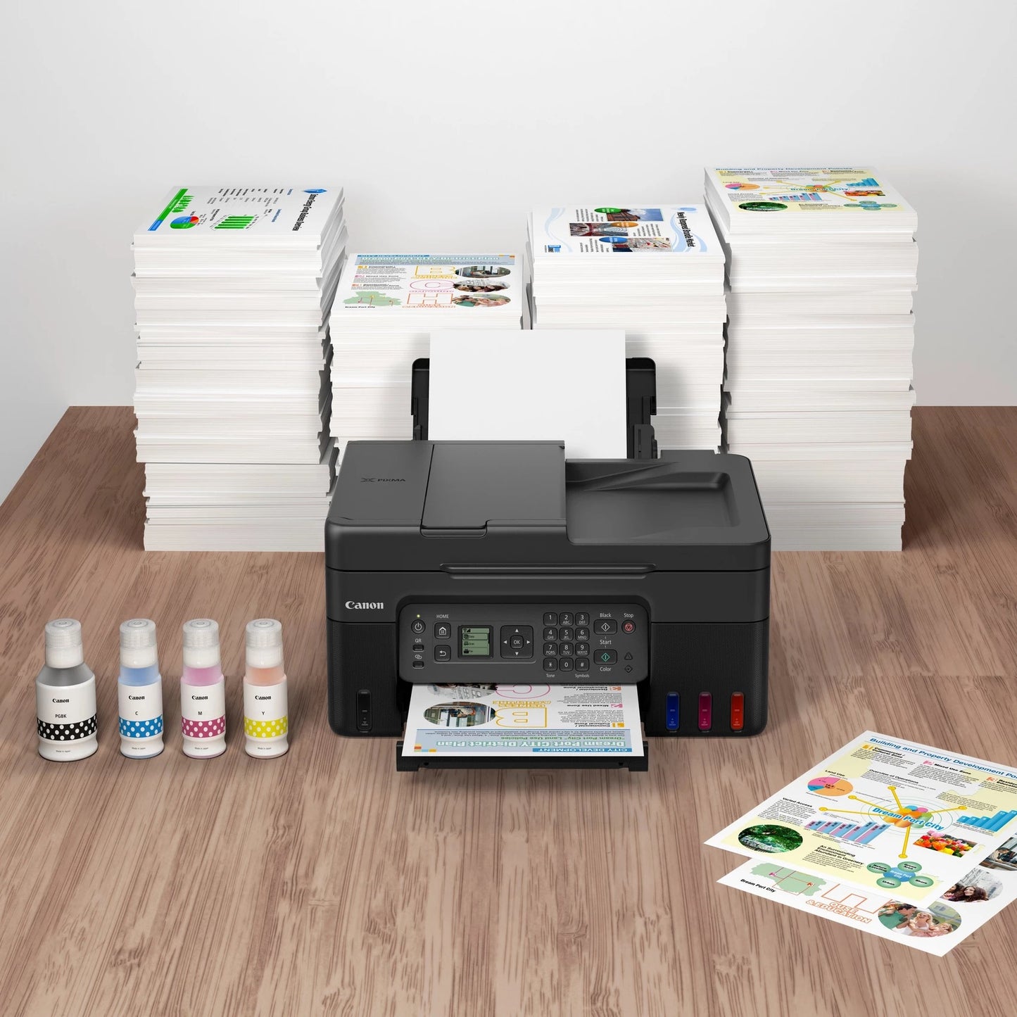 Canon PIXMA G4570 Wireless Colour All-in-one Refillable MegaTank Inkjet Printer