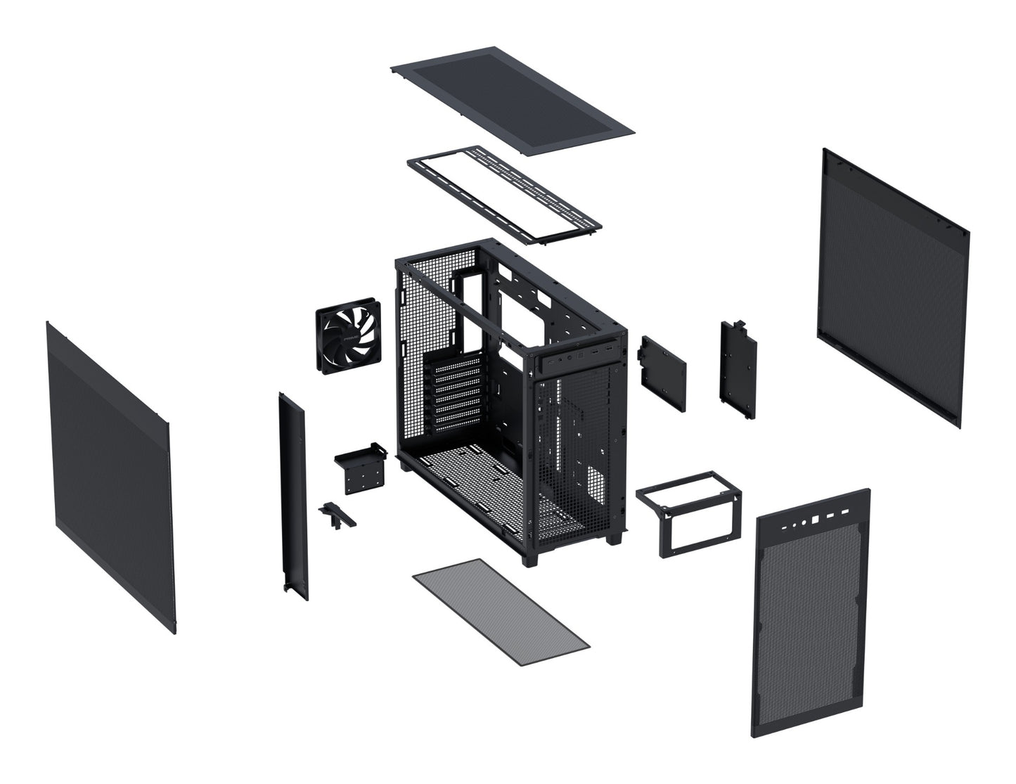 ASUS Prime AP303 Mesh Midi Tower Black PC Case