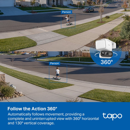 TP-LINK Tapo Solar-Powered Floodlight Pan/Tilt Security Camera Kit