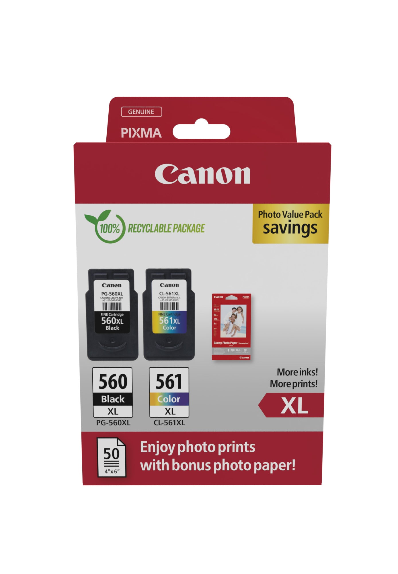Canon 3712C008/PG-560XL+CL-561XL Black Ink Cartridge (Canon Pixma TS 5350)