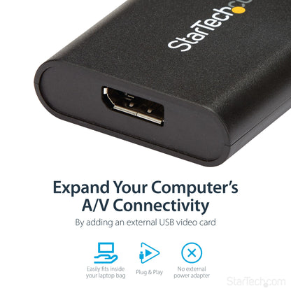 StarTech.com USB 3.0 to DisplayPort Adapter, USB DP Monitor Converter for Windows Hub