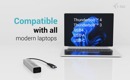i-tec USB-C/USB-A Charging Metal HUB 7 port