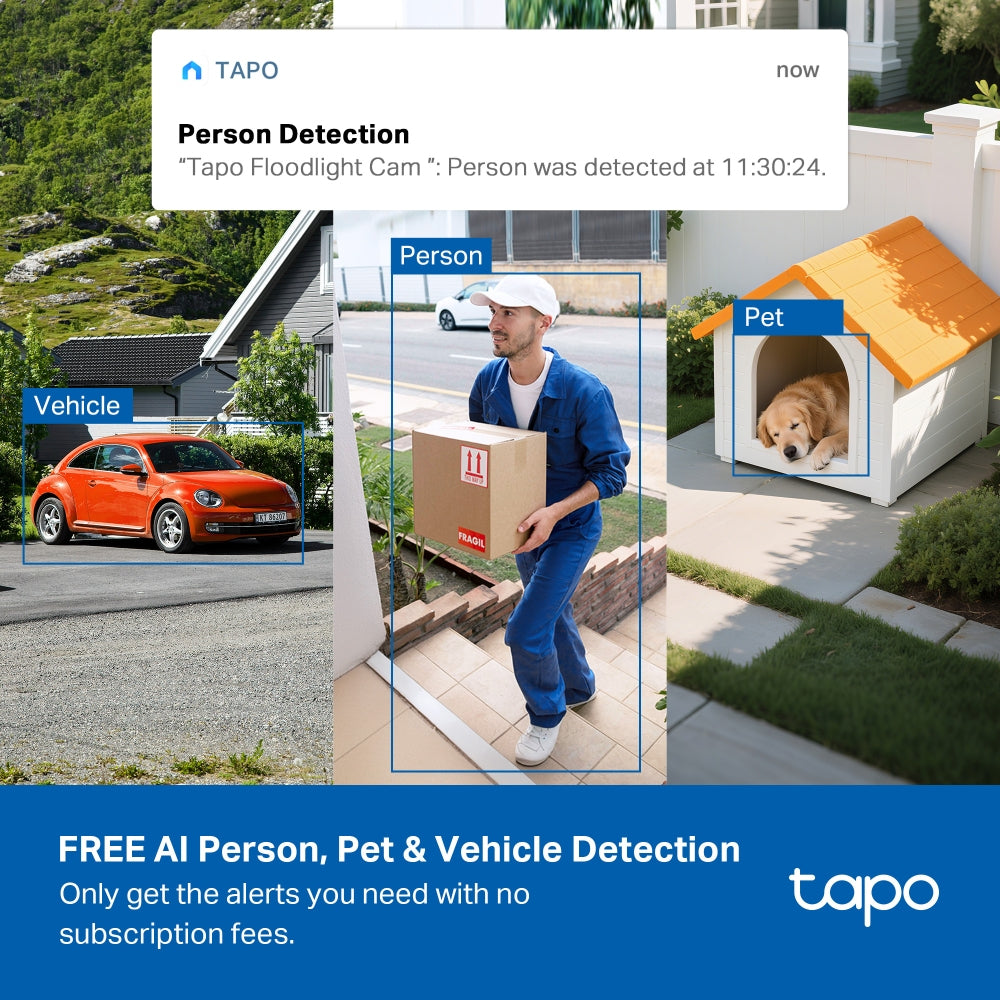 TP-LINK Tapo Solar-Powered Floodlight Pan/Tilt Security Camera Kit
