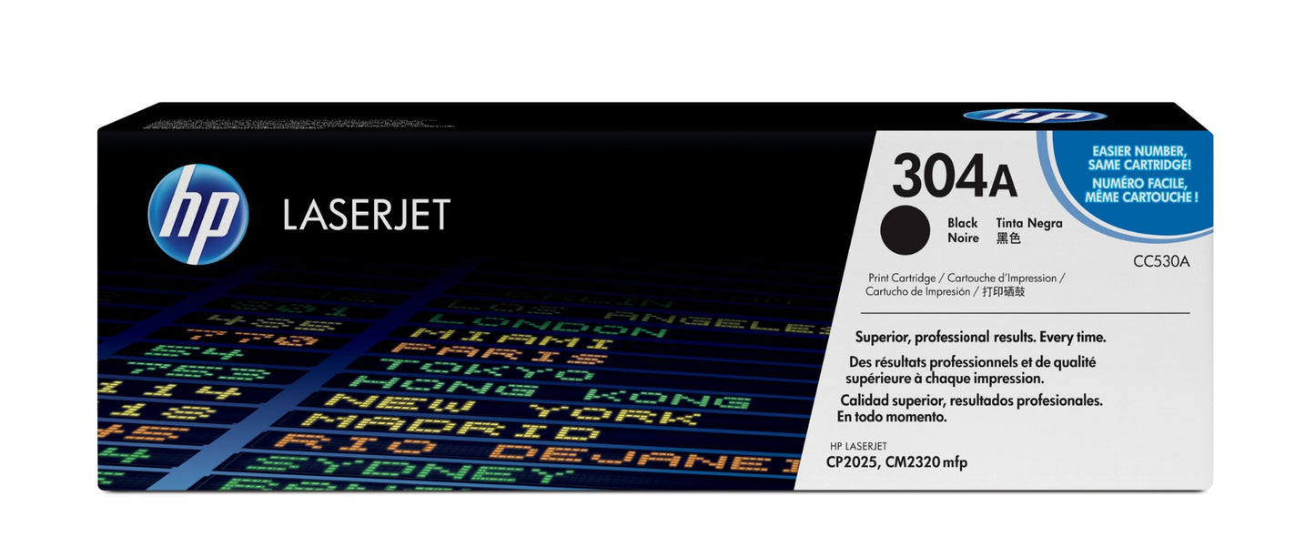 HP CC530A/304A Black Toner Cartridge (3.5K pages, HP CLJ CP 2025)