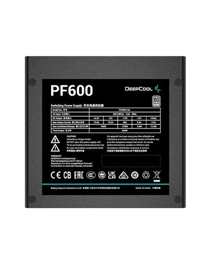 DeepCool PF600 power supply unit 600 W 20+4 pin ATX ATX Black