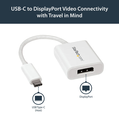 StarTech.com USB C to DisplayPort Adapter - 4K 60Hz/8K 30Hz - USB Type-C to DP 1.4 Hub