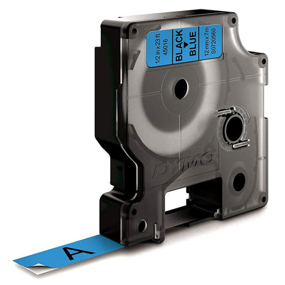DYMO 45016/S0720560 DirectLabel-etikettes black on blue 12mm x 7m for Dymo D1 Labels
