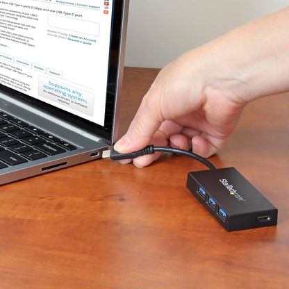 StarTech.com 4-Port USB-C Hub - USB-C to 1x USB-C and 3x USB-A - USB 3.0 Hub - 5Gbps