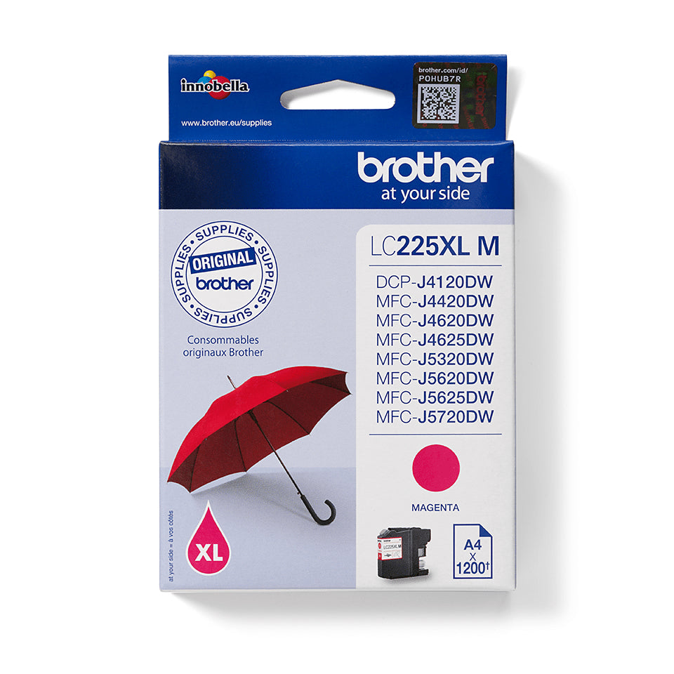 Brother LC-225XLM Magenta Ink Cartridge (1.2K pages)