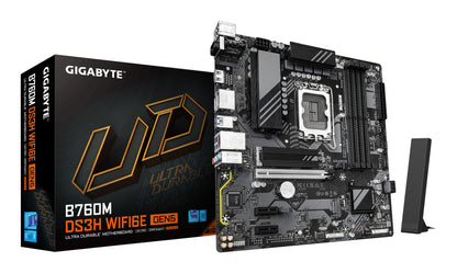 Gigabyte B760M DS3H WIFI6E GEN5 Motherboard - Supports Intel Core 14th Gen CPUs