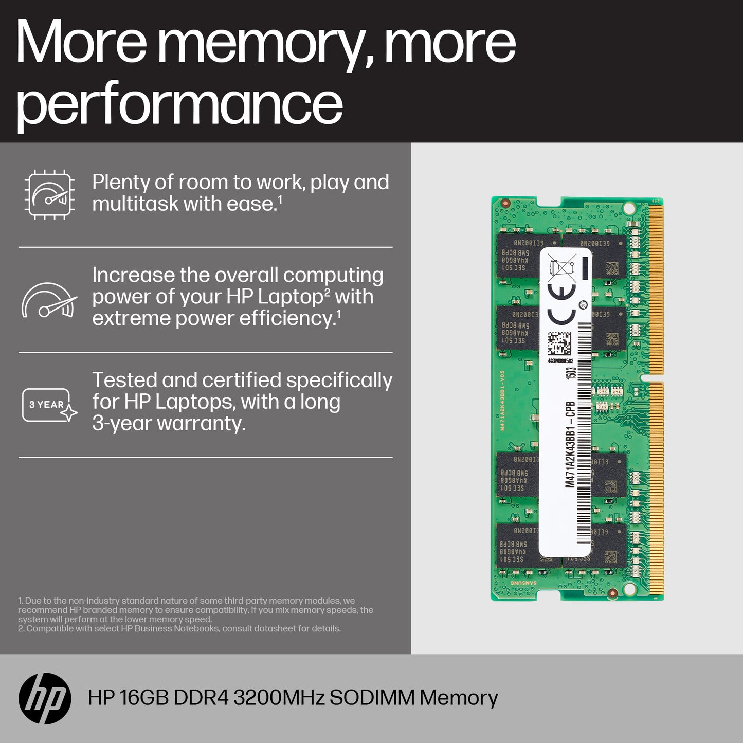 HP 16GB DDR4 3200MT/s SO-DIMM Laptop RAM