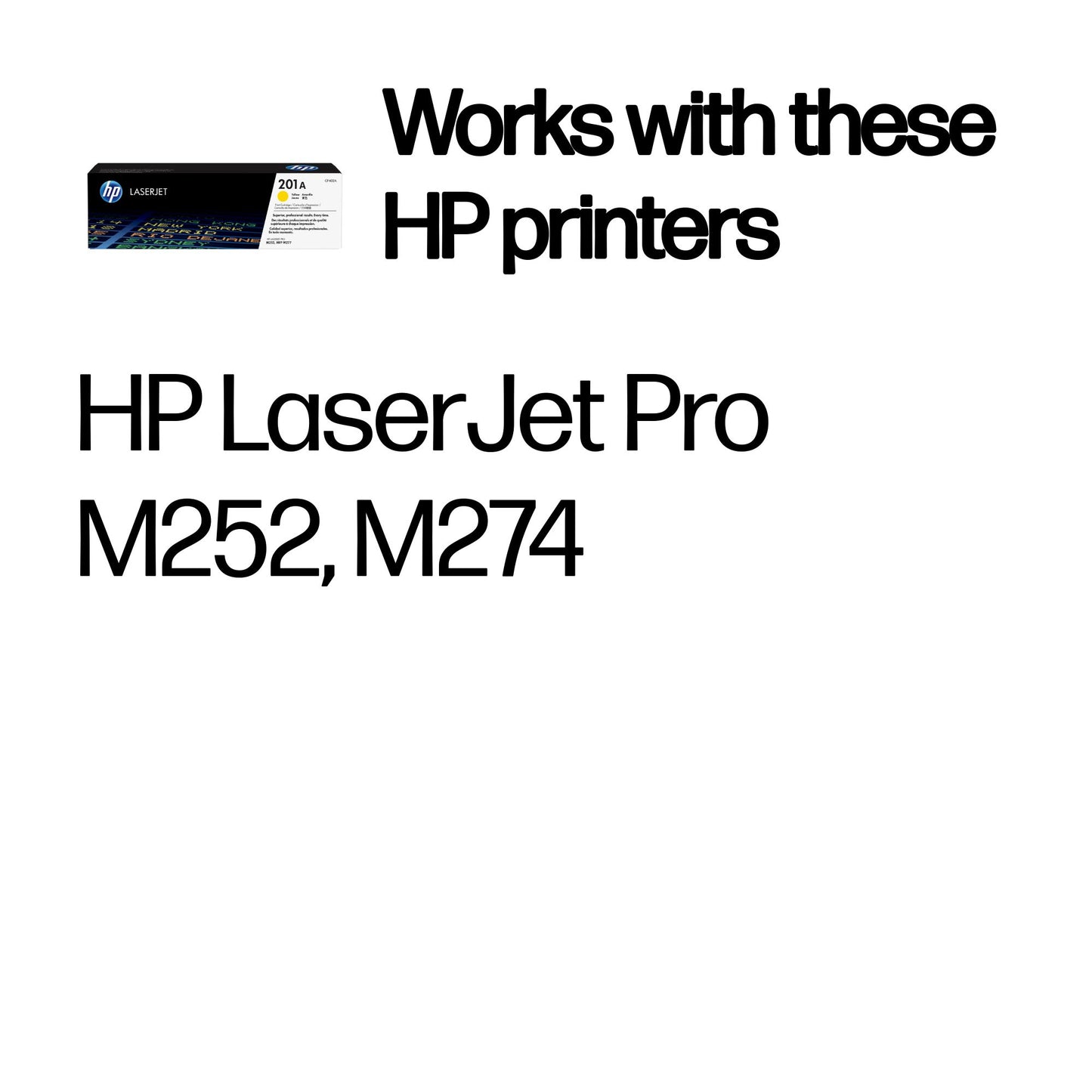 HP CF402A/201A Yellow Toner Cartridge (1.33K pages, HP Pro M 252)