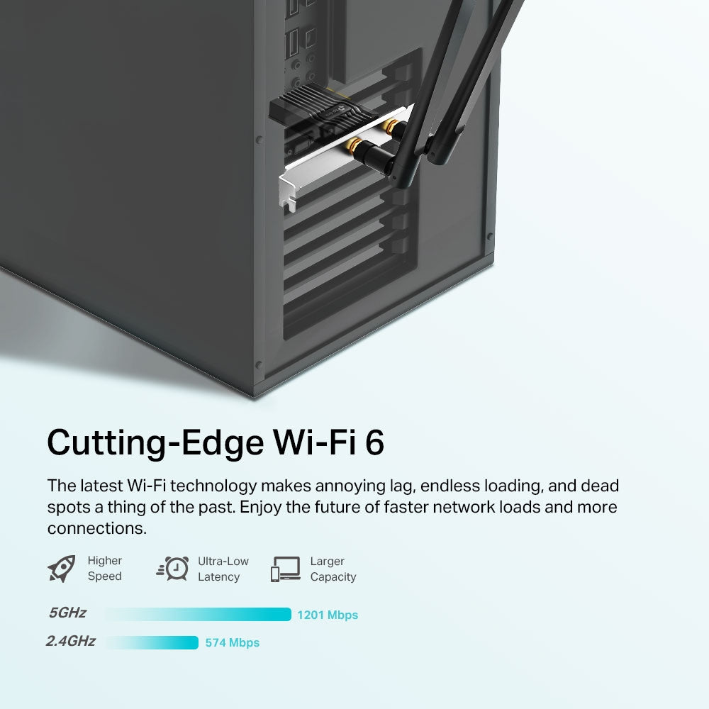 TP-LINK AX1800 Wi-Fi 6 Bluetooth 5.2 PCIe Adapter WiFi 6 Networking