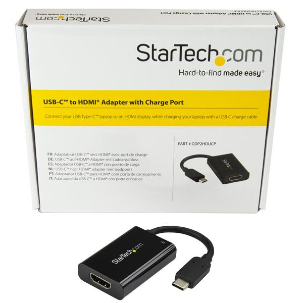 StarTech.com USB C to HDMI 2.0 Adapter with Power Delivery - 4K 60Hz USB Type-C to Hub