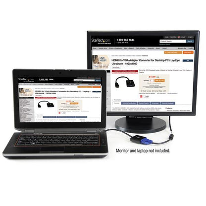 StarTech.com HDMI to VGA Adapter Converter for Desktop PC / Laptop / Ultrabook Cable