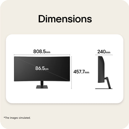 LG UltraWide U6 34U601B, 34-inch 34" UWQHD VA 120Hz Curved Monitor