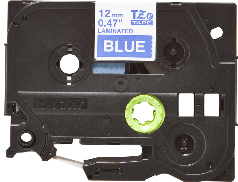 Brother TZE-535 DirectLabel white on blue Laminat 12mm x 8m for Brother P-Touch TZ Labels