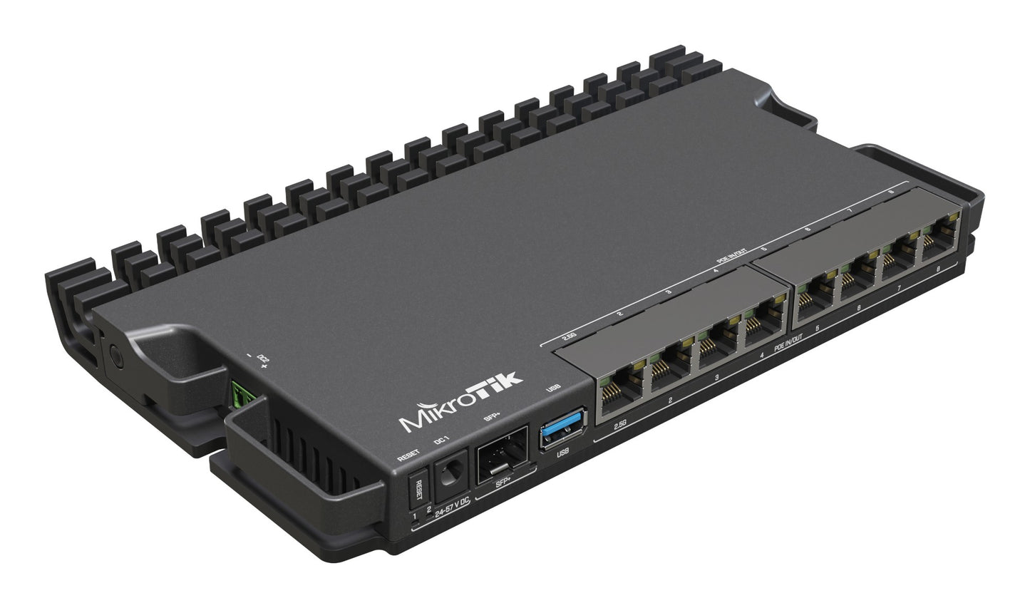 Mikrotik RB5009UPR+S+IN wired router 2.5 Gigabit Ethernet, Gigabit Ethernet Black Networking