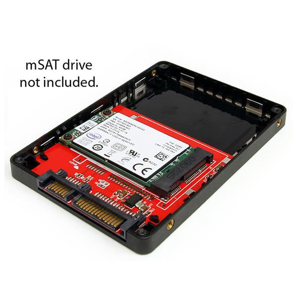 StarTech.com 2.5in SATA to Mini SATA SSD Adapter Enclosure Hub
