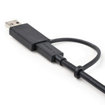 StarTech.com 3.3ft (1m) USB-C Cable with USB-A Adapter Dongle, USB 10Gbps/5Gbps