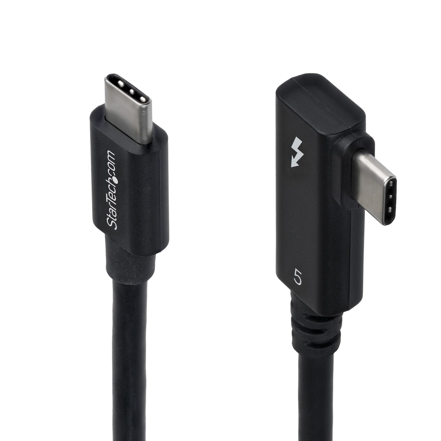 StarTech.com 2.6ft (80cm) Right Angle Thunderbolt 5 Cable, 80Gbps/Up to 120Gbps