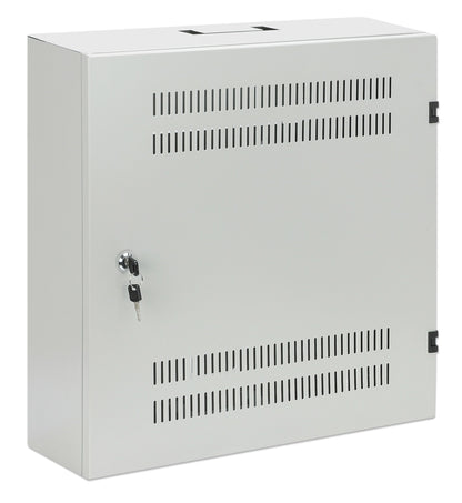 Intellinet Low-Profile 19" Wall Mount Cabinet with 4U Horizontal and 2U Vertical Rack (Gray)