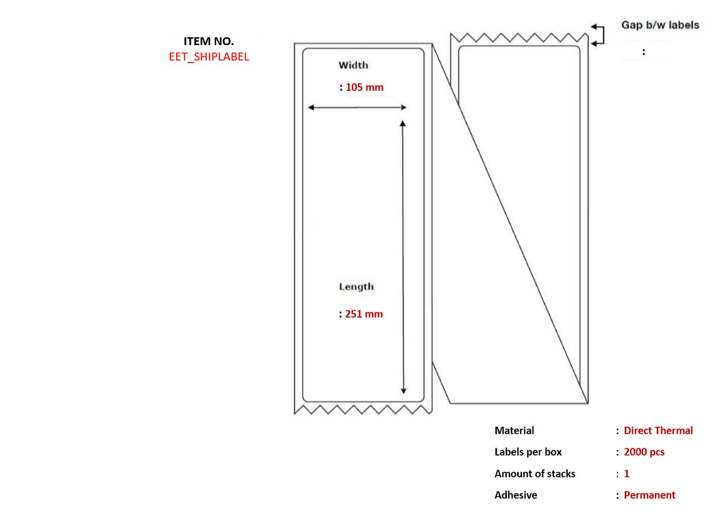 CAPTURE EET_SHIPLABEL printer label White Labels