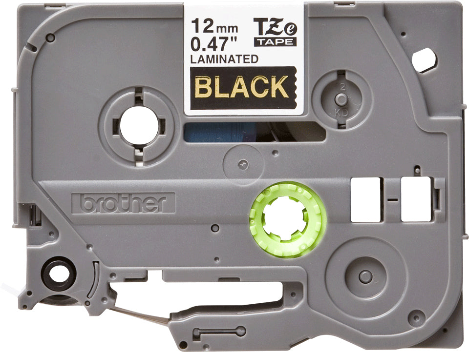 Brother TZE-334 DirectLabel gold on black Laminat 12mm x 8m for Brother P-Touch TZ Labels