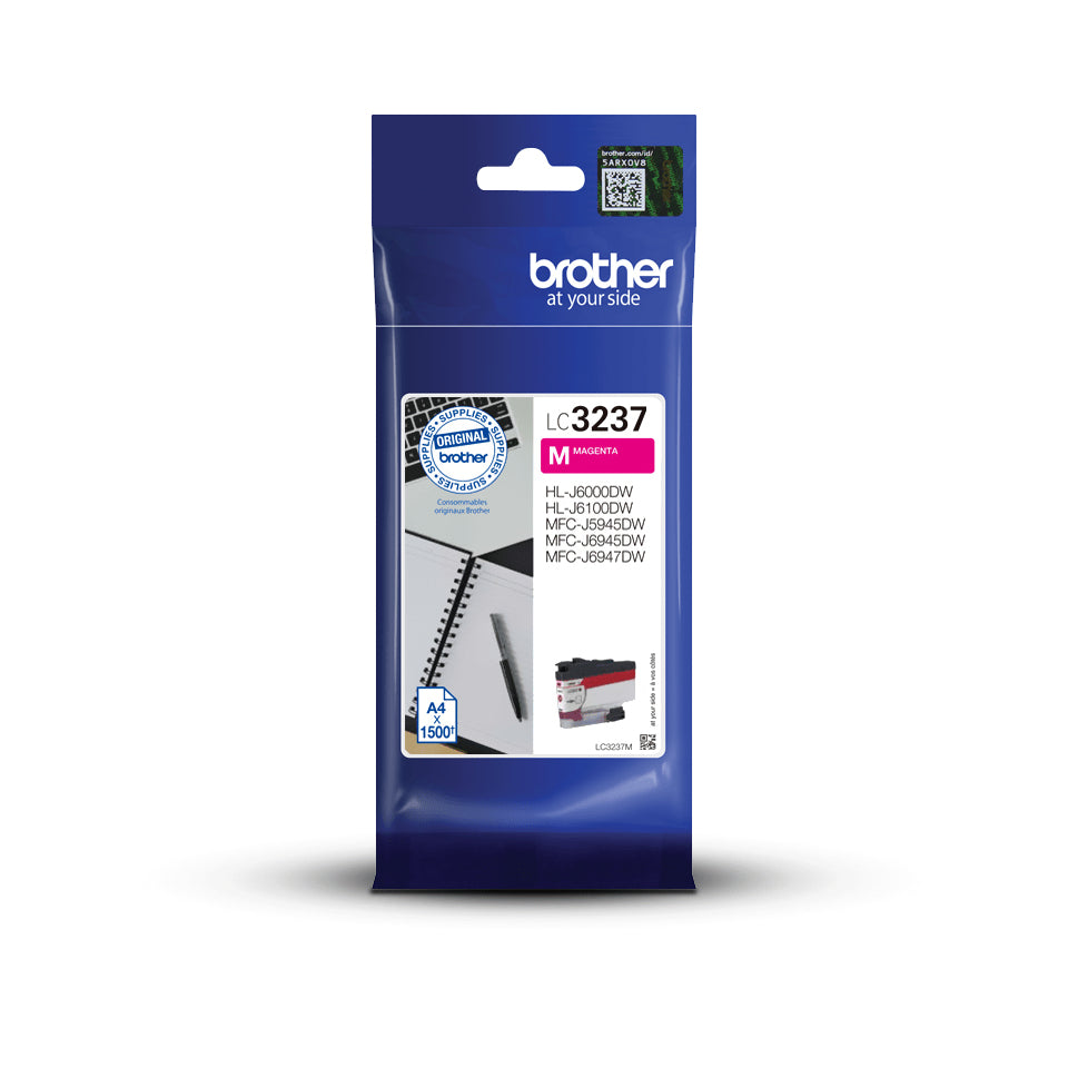Brother LC-3237M Magenta Ink Cartridge (1.5K pages, Brother MFC-J 5945)