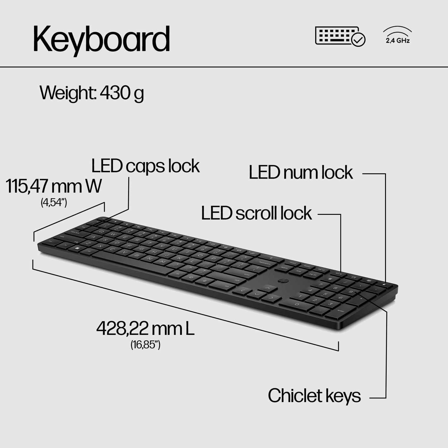 HP 650 Wireless Keyboard & Mouse Combo