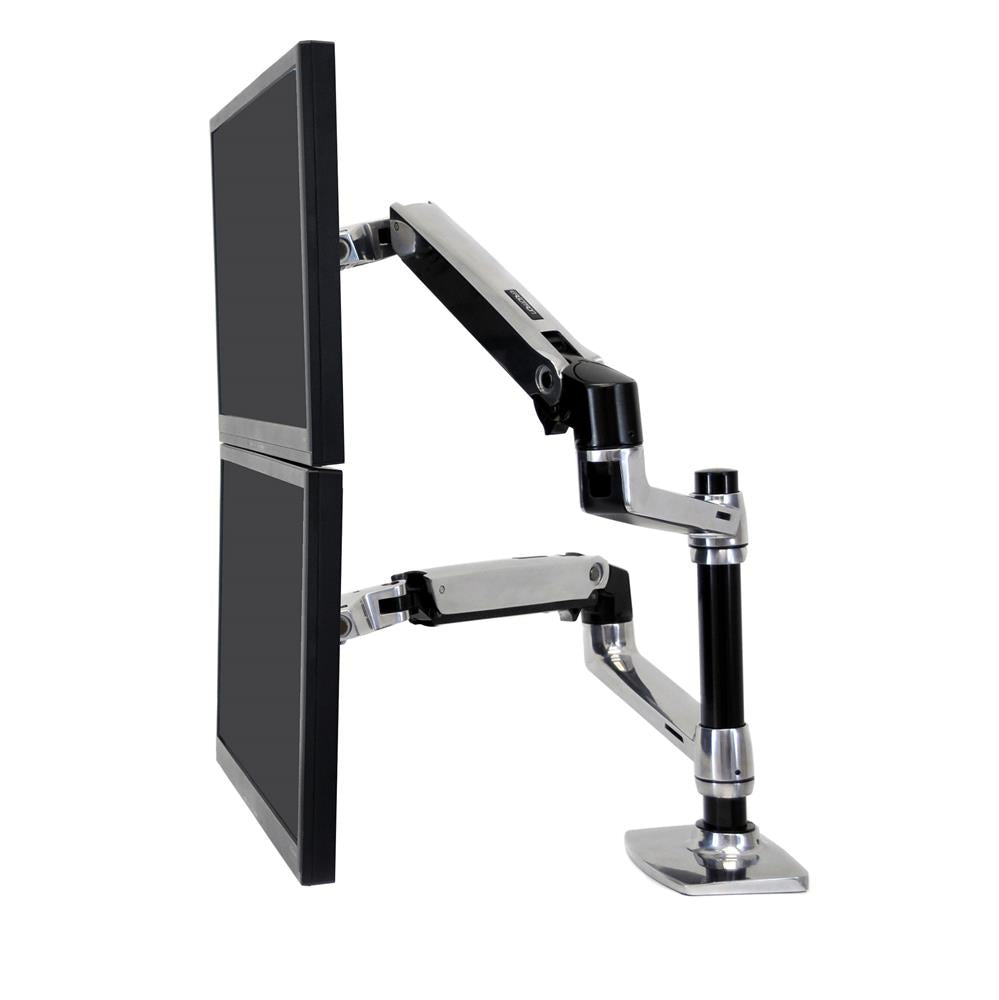 Ergotron LX Series Dual Stacking Arm 61 cm (24") Desk Silver Mount