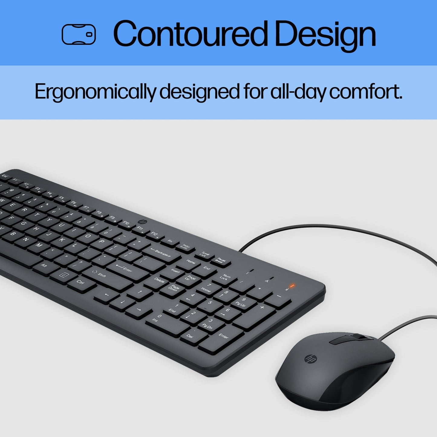 HP 150 Wired Keyboard & Mouse Combo