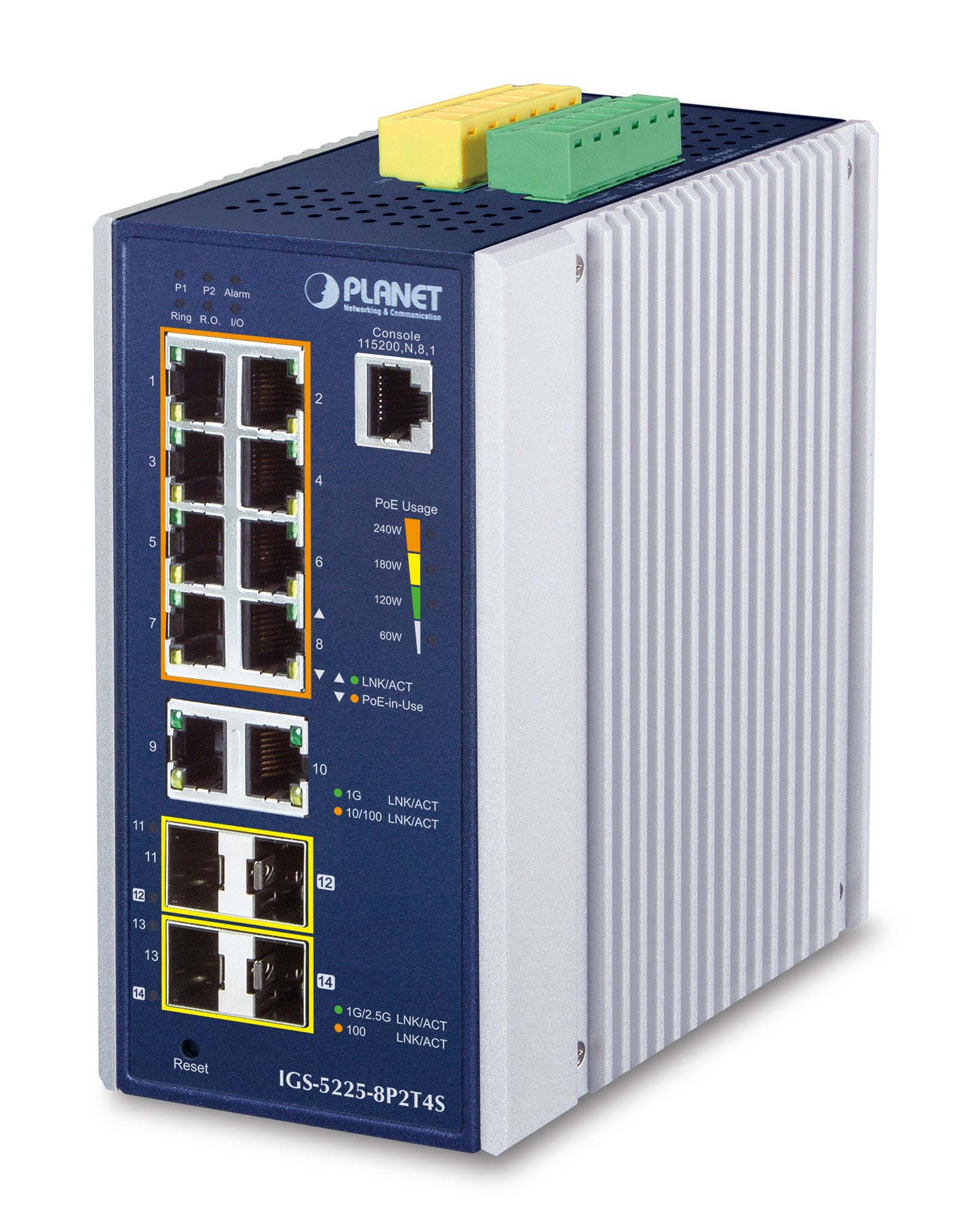 Planet IP30 Industrial L2+/L4 8-Port Switch PoE