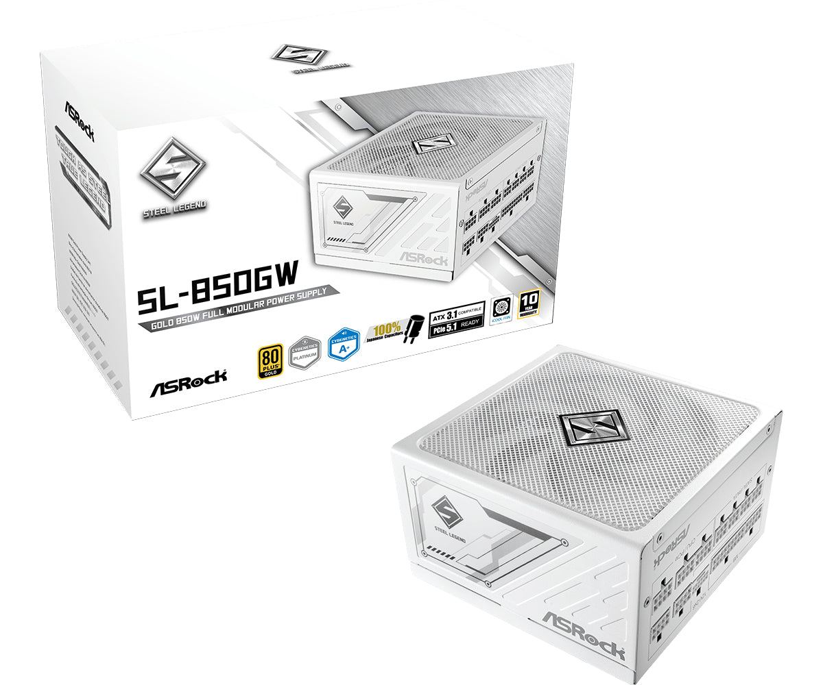 Asrock SL-850GW Steel Legend power supply unit 850 W 20+4 pin ATX ATX White