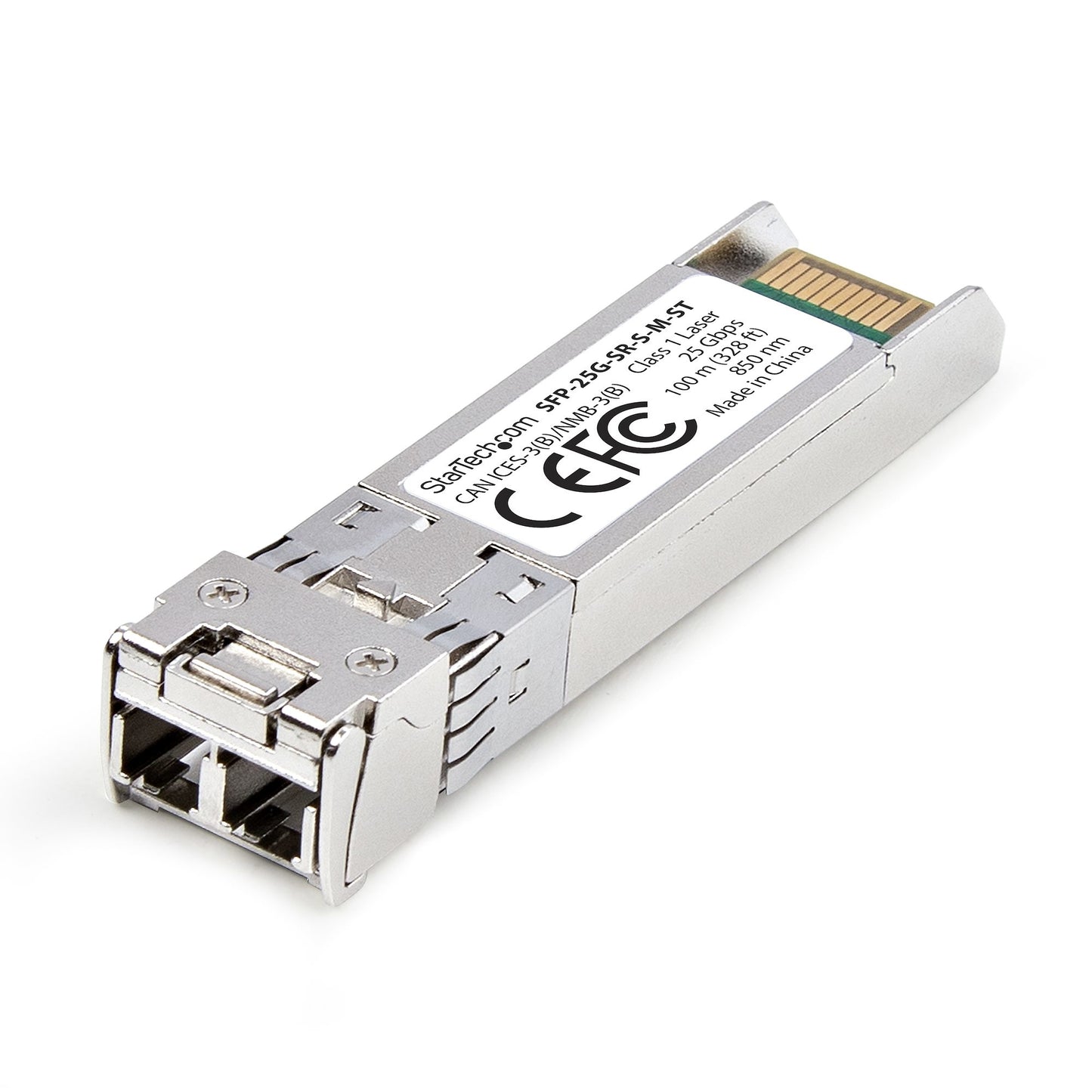StarTech.com MSA-Compliant SFP-25G-SR-S SFP28 Module, 25Gbps Multimode Fiber (MMF), 100m (328ft), LC Connector, 850nm Networking