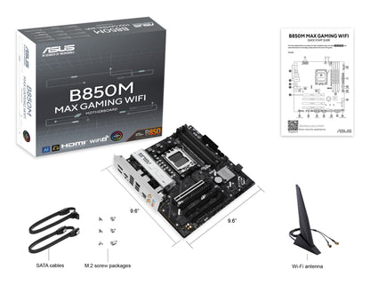 ASUS B850M MAX GAMING WIFI AMD B850 Socket AM5 micro ATX Motherboard