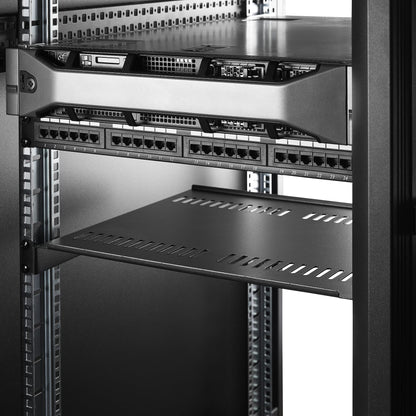 StarTech.com 2-Pack 1U Server Rack Shelf, Vented Universal Rack Mount Cantilever