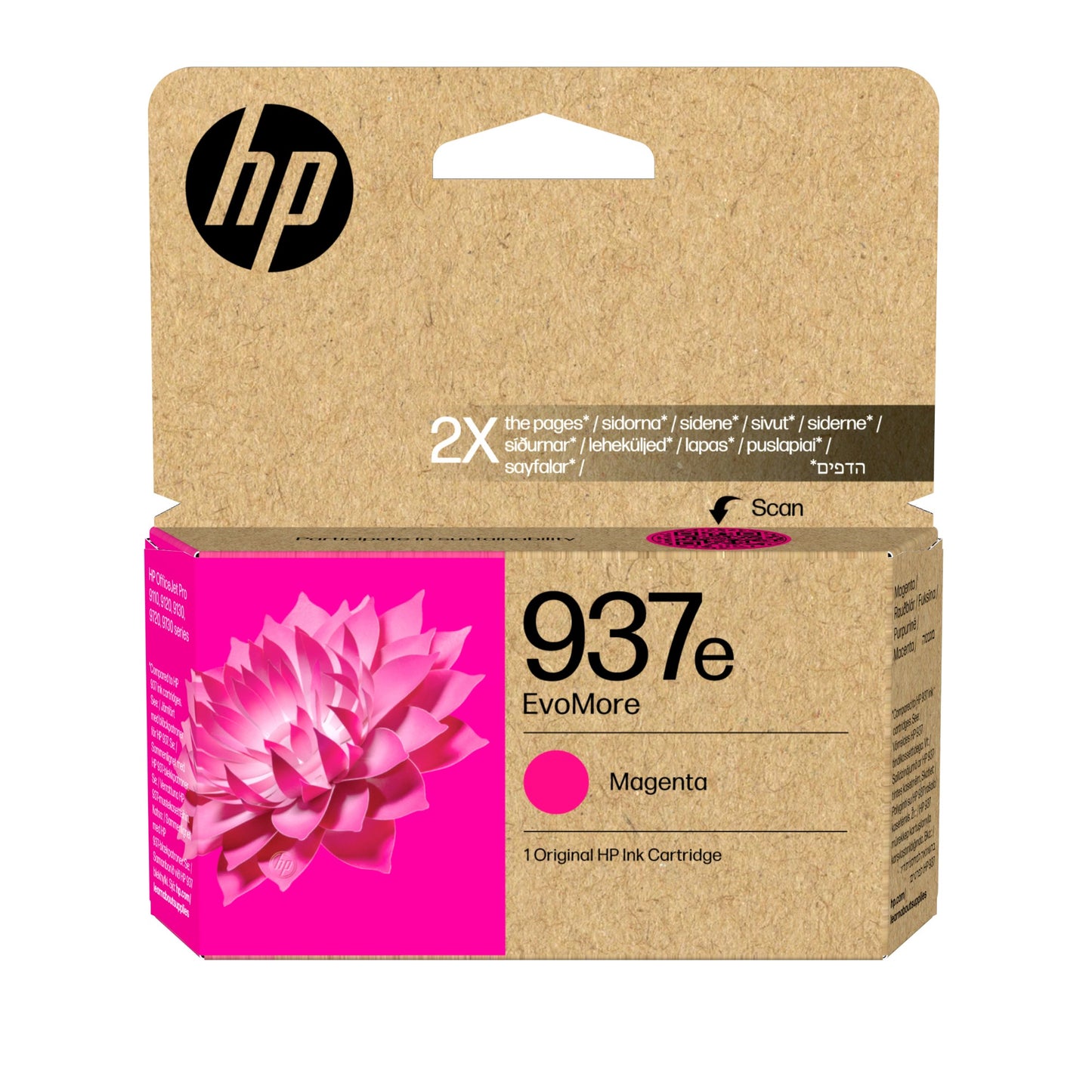 HP 4S6W7NE/937E Magenta Ink Cartridge (1.65K pages)