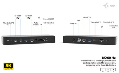 i-tec Display Thunderbolt 5 Docking Station 140W