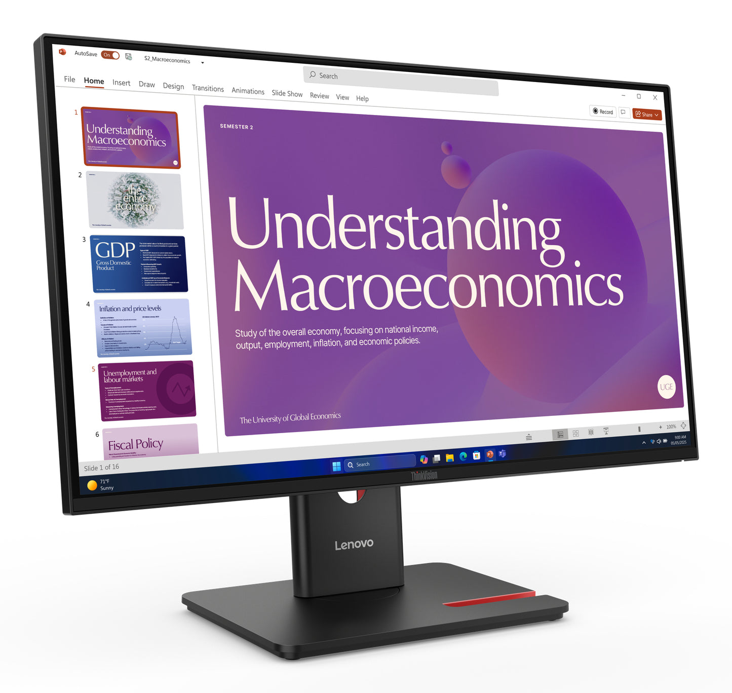 Lenovo ThinkVision T24D-40 23.8" Full HD IPS 120Hz Monitor