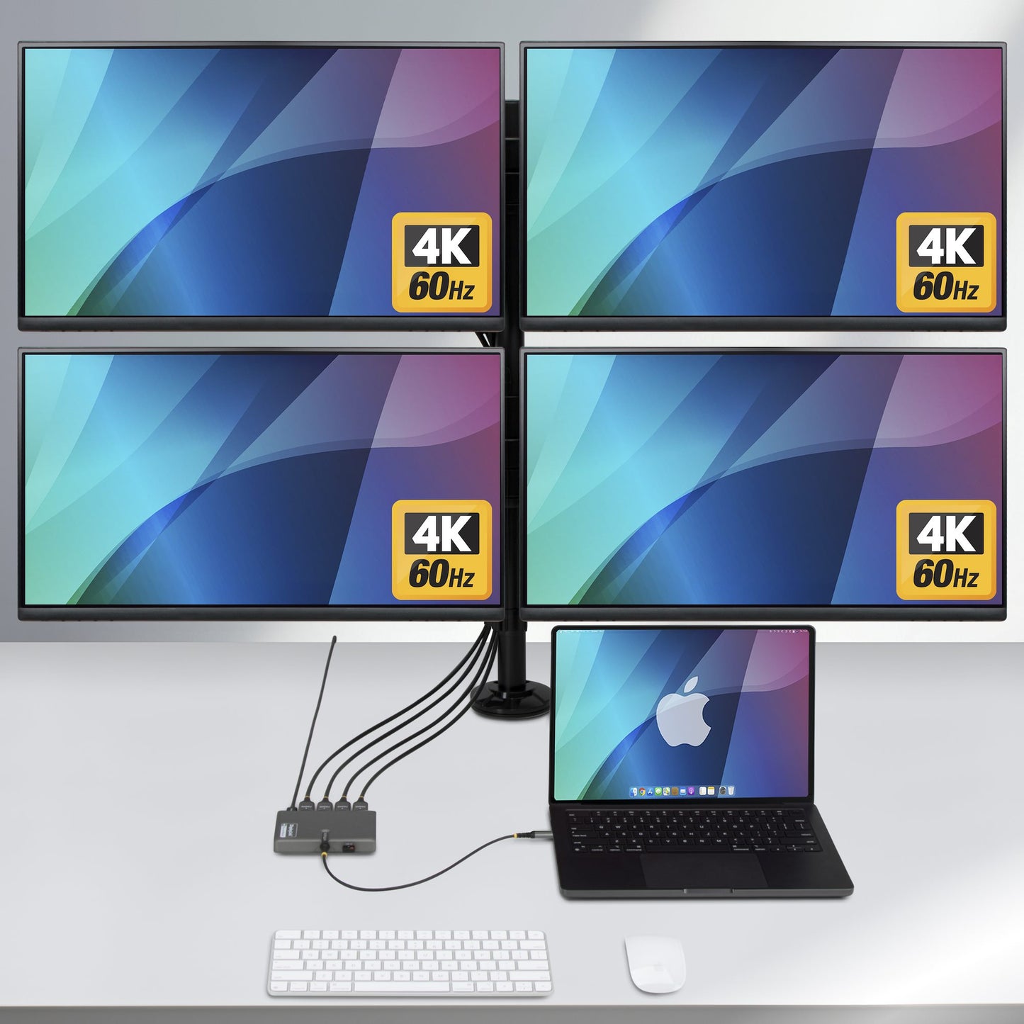 StarTech.com Quad-Monitor Workstation Adapter USB-C Docking Station (MIADAPT)