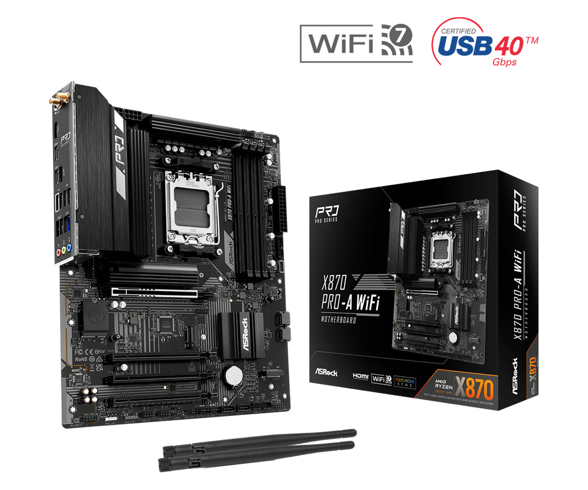 Asrock X870 Pro-A WiFi AMD X870 Socket AM5 ATX Motherboard