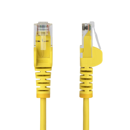 StarTech.com 15m Yellow Slim CAT6 Ethernet Cable, Snagless, 100W PoE, UTP, LSZH