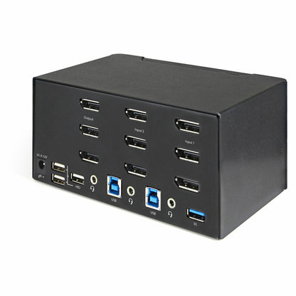StarTech.com 2 Port Triple Monitor DisplayPort KVM Switch - 4K 60Hz UHD HDR
