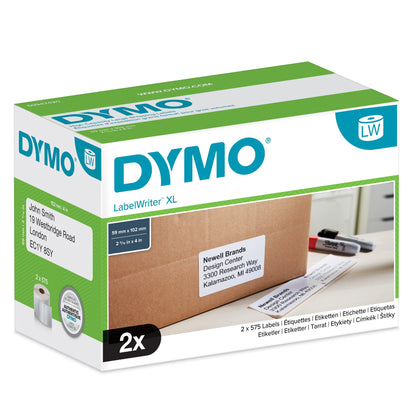 DYMO S0947420 DirectLabel-etikettes 102mm x 59mm 2x575 for Labelwriter 4 XL Labels
