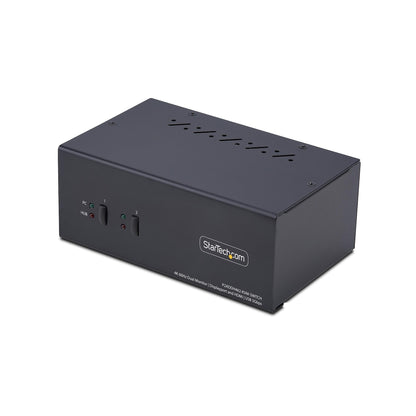 StarTech.com 2-Port Dual-Monitor DisplayPort and HDMI KVM Switch, 4K 60Hz, 1x HDMI &