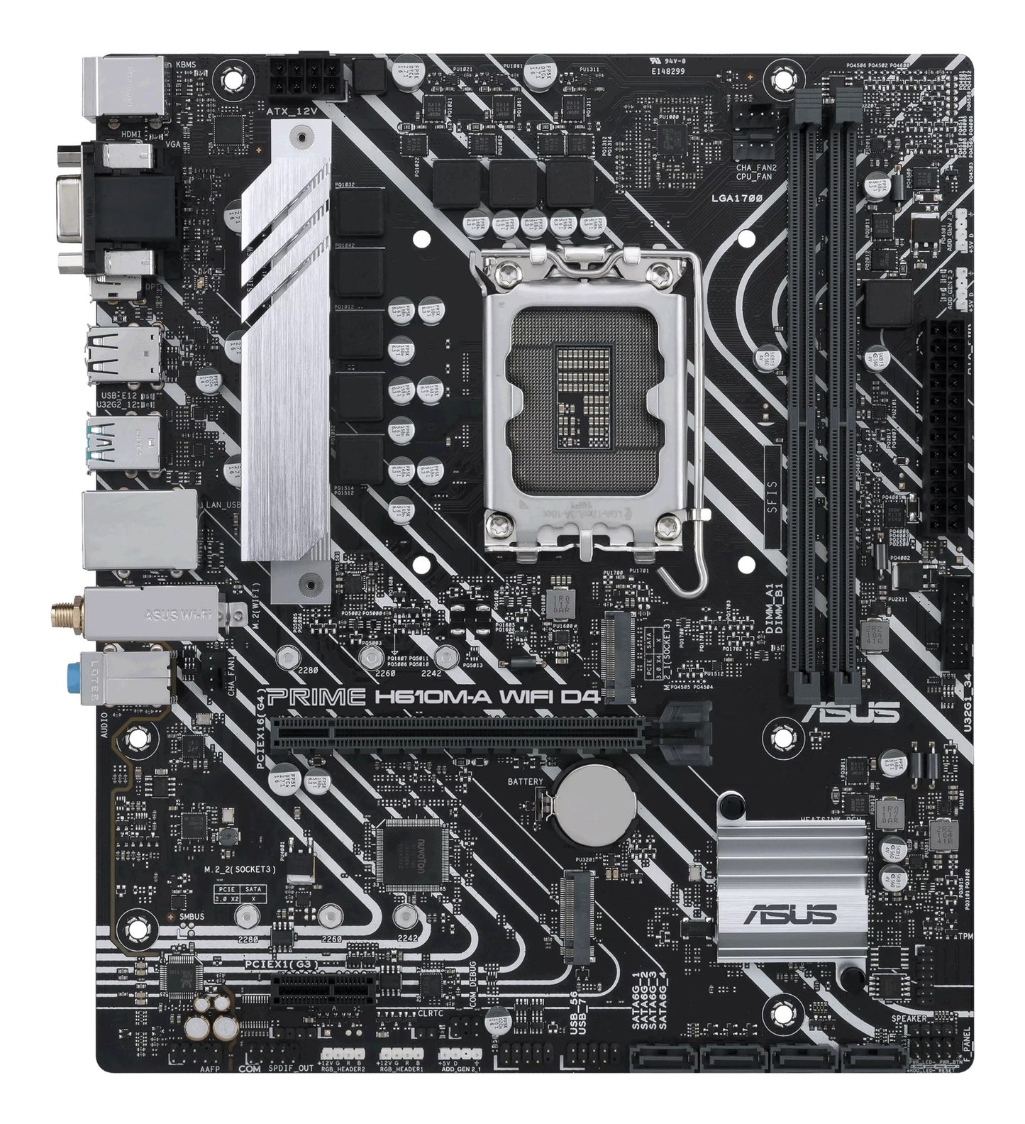 ASUS PRIME H610M-A WIFI D4 Intel H610 LGA 1700 micro ATX Motherboard