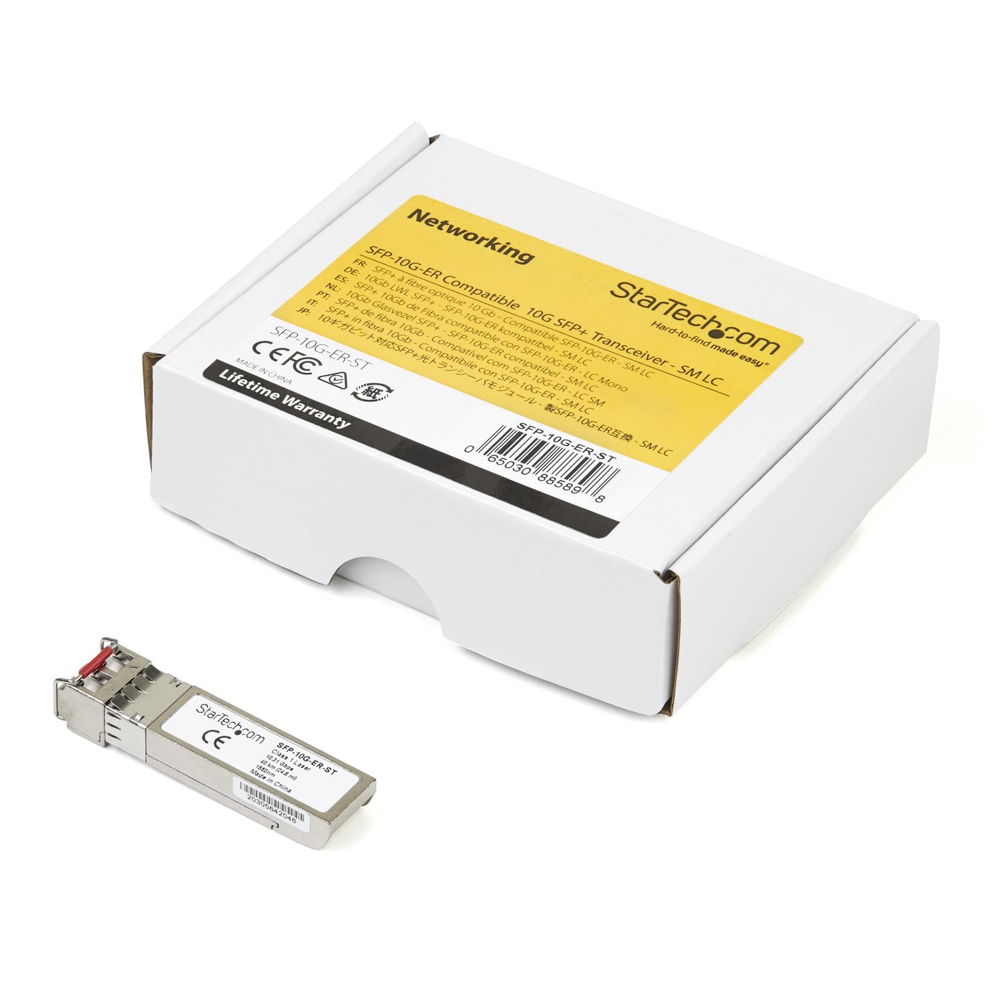 StarTech.com Cisco SFP-10G-ER Compatible SFP+ Module - 10GBASE-ER - 10GbE Single Mode Fiber SMF Optic Transceiver - 10GE Gigabit Ethernet SFP+ - LC 40km - 1550nm - DDM Cisco Firepower, ASR9000, ASR1000 Networking