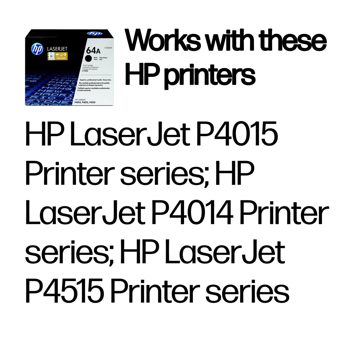 HP CC364A/64A Black Toner Cartridge (10K pages)