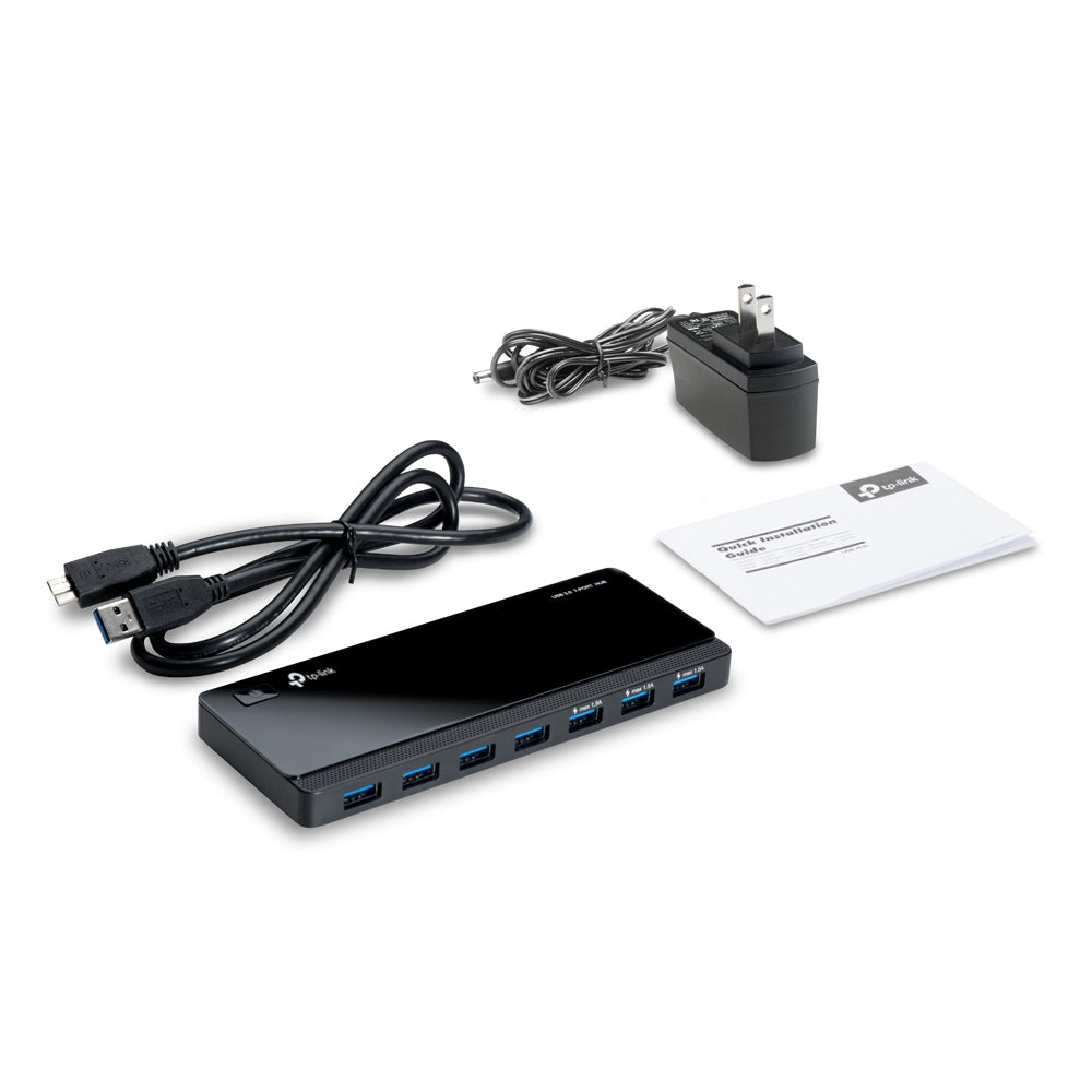 TP-LINK UH700 interface hub USB 3.2 Gen 1 (3.1 Gen 1) Micro-B 5000 Mbit/s Black